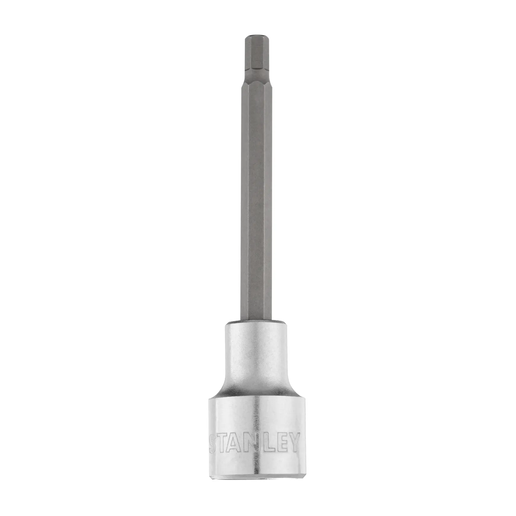 STANLEY 4-89-200 punta hexagonal, color plata y gris, ángulo frontal vertical, categoría fotografía.