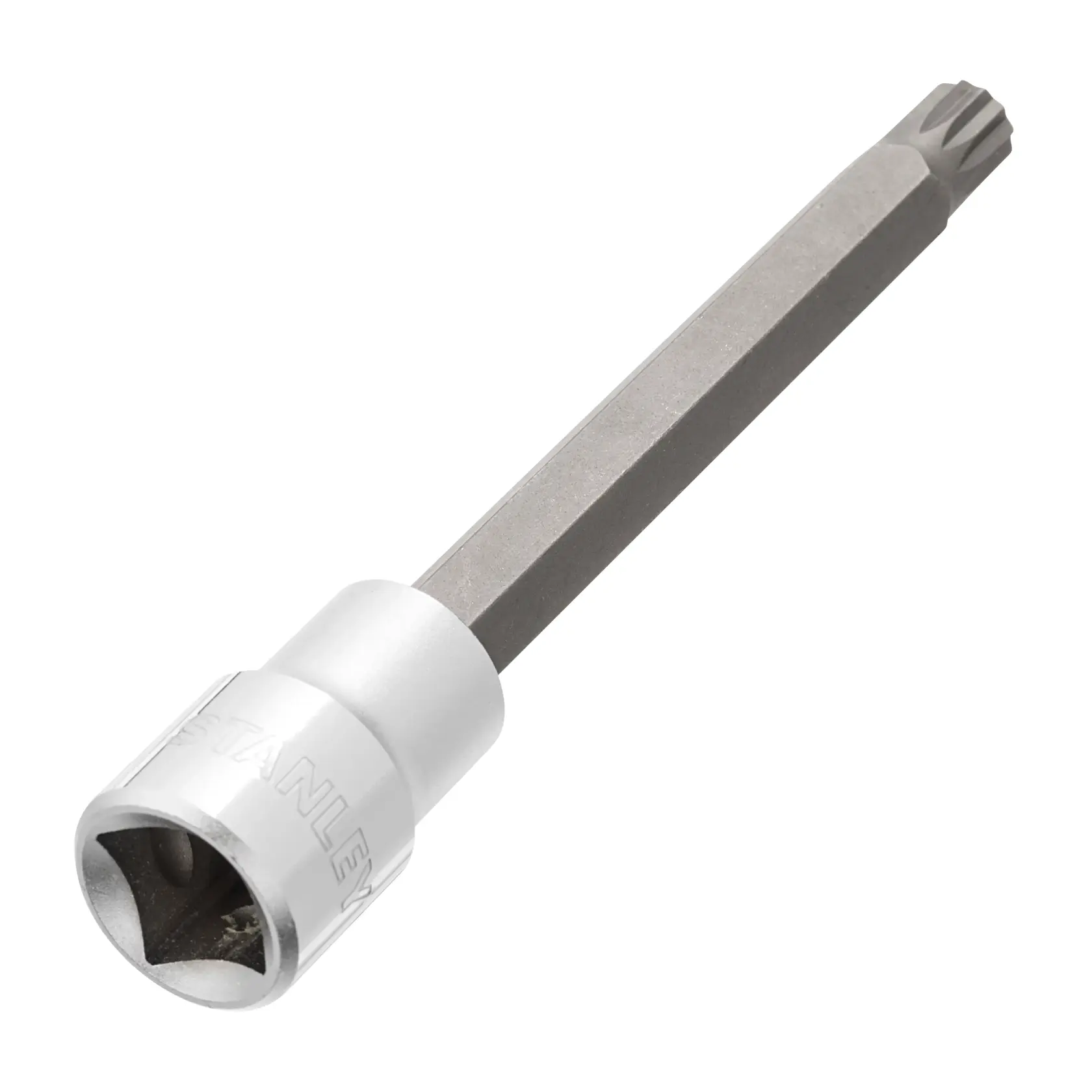 STANLEY 4-92-541 dado punta torx, herramienta plateada y gris, foto de producto en ángulo sobre fondo blanco.