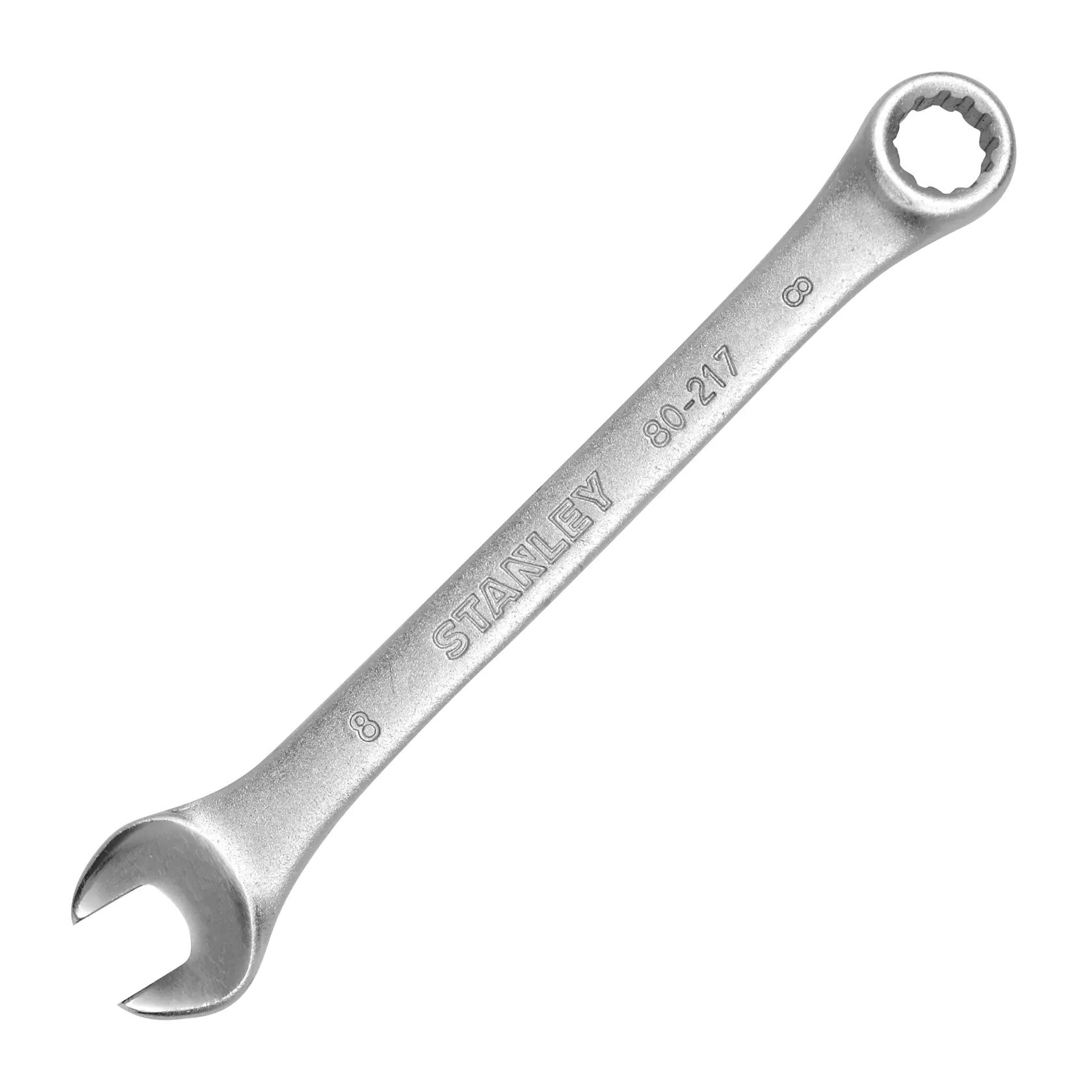 STANLEY STMT80217-840 llave combinada plateada, fotografía de producto, vista superior